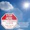 Signmission Stop Here Wait for Gate to Open Tha, 4 inch X 4 inch, Vinyl Decal, 5PK OC-D-5PACK-4-288 - alternate 3