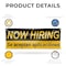 Signmission Now Hiring se Acepan Aplicaciones, 24 Inch x 72 Inch, Vinyl Banner B-72-30761 - alternate 5