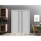 Sartodoors Planum Solid French Double Doors, Planum 0016 Matte Grey and Aluminum Strips, Wood Solid Panel Fram PLANUM0016DD-GRE-36 - alternate 1