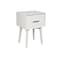 Homeroots 27" White Wood End Table With Drawer 524166 - alternate 6