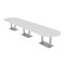 Skutchi Designs Racetrack Conference Table With Power Unit, 48 in W, 192 in L, White HAR-RAC-48X192-DOU-WA7976-NA - alternate 1