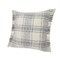Homeroots Set of Two 20" Off White And Gray Plaid Cotton Throw Pillows with Fringe, 2PK 588377 - alternate 5