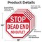 Signmission Stop Dead End No Outlet, 10 inch X 10 inch, Aluminum Metal Signs, 5PK OC-A-5Pack-10-82 - alternate 6