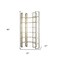 Homeroots 90" Natural and Gold Iron and Solid Wood Curved Six Tier Corner Bookcase 392229 - alternate 9