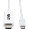 Tripp Lite USB C to HDMI Adapter Cable USB 3.1 Gen 1 4K M/M USB-C White 3ft U444-003-H4K6WE - alternate 1