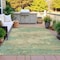Homeroots 9' X 12' Pale Aqua And Khaki Abstract Washable Indoor Outdoor Area Rug 630937 - alternate 6