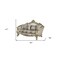 Homeroots 78in Gold Floral Loveseat and Toss Pillows 348232 - alternate 6