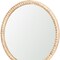 Homeroots 30" Brown Solid Wood Round Accent Mirror 607306 - alternate 5