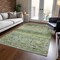 Homeroots 10' X 14' Artichoke Green Blue And Black Floral Washable Indoor Outdoor Area Rug 606175 - alternate 8