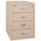 Fireking 4 Drawer, 1 Hr Fire, Vertical, 25" wide for Card Check & Notes Champagne 4-2536-CCH - alternate 1