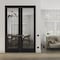 Sartodoors Hidden Double Doors, Lucia 2166 Matte Black Concealed Metal Frame 48 x 96 (2* 24x96) Left-hand Outs LUCIA2166DMF-BLK-48x96-LH-O - alternate 4