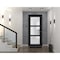 Vdomdoors Front Exterior Prehung FiberGlass Door Frosted Glass / Manux 8552 Matte Black / Office Commercial a MANUX8552EXD-BLK-W36 x H80-RH - alternate 4