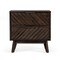 Homeroots 24" Solid Wood and Wood Two Drawer Nightstand 473034 - alternate 1