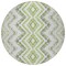 Homeroots 8' Green Ivory And Gray Round Geometric Washable Indoor Outdoor Area Rug 581541 - alternate 7