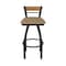 Holland Bar Stool Co Revelle 36in Swivel Extra Tall Bar Stool, Black Wrinkle Finish, Medium Back and Canter Sand Seat 881 - alternate 9