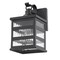 Homeroots Glass panel Matte Black Outdoor Cage Light 398480 - alternate 5