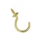 National Hardware Cup Hook, 0.64 in Opening, 2.07 in L, Brass Gold, 2PK N119-727 - alternate 10