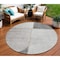 Homeroots 8' Taupe Beige And Gray Round Abstract Washable Indoor Outdoor Area Rug 582910 - alternate 1
