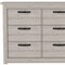 Homeroots 47" Gray Wood Six Drawer Double Dresser 477760 - alternate 5