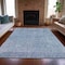 Homeroots 5' X 8' Blue And Ivory Abstract Washable Indoor Outdoor Area Rug 631060 - alternate 6
