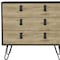 Homeroots 32" Natural and Black Three Drawer Dresser 546611 - alternate 8