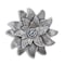 Homeroots 27" X 27" Gray and Off White Galvanized Metal Flower Hanging Dimensional Sculpture 483330 - alternate 6