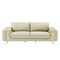 Homeroots 90" Beige Italian Leather Solid Wood Sofa 720455 - alternate 1