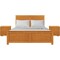 Homeroots Three Piece Brown Solid Wood Bedroom Set 523712 - alternate 1
