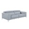 Homeroots 89" Light Blue Italian Leather Sofa With Silver Legs 534157 - alternate 15