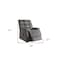 Homeroots 34" Gray Velvet Power Heated Massage Recliner 318860 - alternate 4