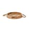 Homeroots Set of Two Brown Round Solid Wood Serving Trays With Handles 574199 - alternate 16