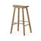 Homeroots 30" Natural Solid Wood Backless Bar Height Bar Chair 632444 - alternate 7