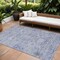 Homeroots 10' X 14' Blue And Gray Damask Washable Indoor Outdoor Area Rug 604191 - alternate 1