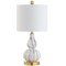 Jonathan Y Anya 20.5" Mini Glass LED Table Lamp, Black/White JYL1028D - alternate 11