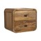 Homeroots 12" Brown Solid Wood Two Drawer Floating Nightstand 712837 - alternate 9