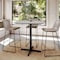 Flash Furniture 36" Square Tabletop, Seamless Surface Technology, Gray Faux Concrete, 30x30 Black Bar Height X-Base ST-SQ36-CMGY-T3030B-GG - alternate 8