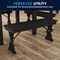 Flash Furniture HERCULES 40in x 12in Black Antique Solid Pine Farmhouse Folding Bench w/Foldable Locking X-Legs XA-B-40X12-XLEGS-BW-GG - alternate 7