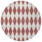 Homeroots 8' Burgundy Round Geometric Washable Indoor Outdoor Area Rug 577027 - alternate 5