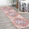 Jonathan Y Maris Ornate Medallion Machine-Washable Terracotta/Navy 2 ft. x 8 ft. Runner Rug WSH109A-28 - alternate 1