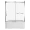 Kingston Brass 60" Acrylic Anti-Skid Alcove Right-Hand Drain Tub with Left Sliding Tub Door, White/Polished Chrome KVTAM6032R22B1 - alternate 1