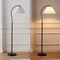 Jonathan Y Devon 60.5" Modern Glam Metal Arc LED Floor Lamp with Pleated Shade, Black/White JYL1148B - alternate 10