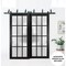 Sartodoors Sliding Closet 12 Lites Frosted Glass Barn Bypass Doors, Felicia 3312 Matte Black, Sturdy 6.6ft Ra FELICIA3312BBB-BLK-8496 - alternate 6
