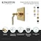 Kingston Brass Single-Handle Six-Way Diverter Valve with Square Trim Kit, Polished Nickel KS4046KL - alternate 2