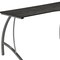 Homeroots 59" Espresso Wood and Stainless Steel L Shape Computer Desk With Two Drawers 723746 - alternate 6