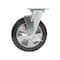 Vestil Rubber Swivel With Brake Caster 8 In. Diameter x 2 In. Width 881 Lb. Capacity Black/Gold CST-VE-8X2MRA-SWB - alternate 6