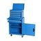 Homeroots Set of Two Blue Multi-Tier Steel Rolling Cabinet With Lid, 2PK 714585 - alternate 1