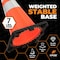 Xpose Safety Traffic Safety Cone, 28 in, PVC, Dual 6 in & 4 in Reflective Collar, DOT Approved, Orange, 48 pk OTC28-64-48-X - alternate 7