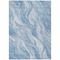 Homeroots 5' X 8' Denim Blue And Sky Blue Abstract Washable Indoor Outdoor Area Rug 582981 - alternate 9