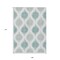 Homeroots 9' X 12' Aqua Teal Blue And Ivory Ikat Washable Indoor Outdoor Area Rug 589072 - alternate 9