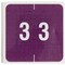 Smead Numerical End Tab File Folder Labels, 3, 1.5 x 1.5, Purple, 250/Roll 67423 - alternate 2